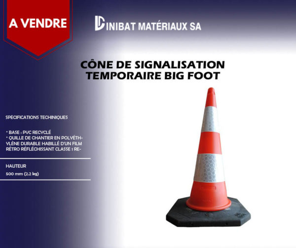 CÔNE DE SIGNALISATION TEMPORAIRE BIG FOOT – Image 2