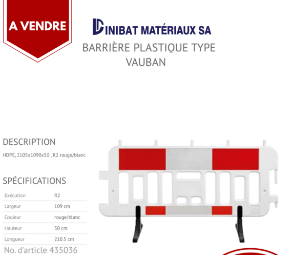 BARRIÈRE PLASTIQUE TYPE VAUBAN – Image 2